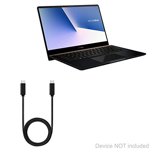 BoxWave - USB-C to USB-C UX450 100W 3ft UX450 Cable - Jet Black ASUS ZenBook Pro 14 Type C Braided 3ft Charge and Sync Cable for ASUS ZenBook Pro 14 DirectSync PD Cable 